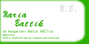 maria battik business card